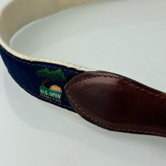 U.S. Open Golf Torrey Pines 2008 YRI Belt Sz 38 Waist Cloth Leather - Picture 13 of 16